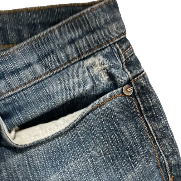 Indie Denim Embroidered Distressed Bootcut Jeans Women W29 Blue Western Countryg - Picture 7 of 16